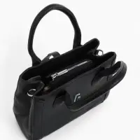 Сумка женская тоут TEXTURA на молнии, 31&times;11&times;21 см, чёрная