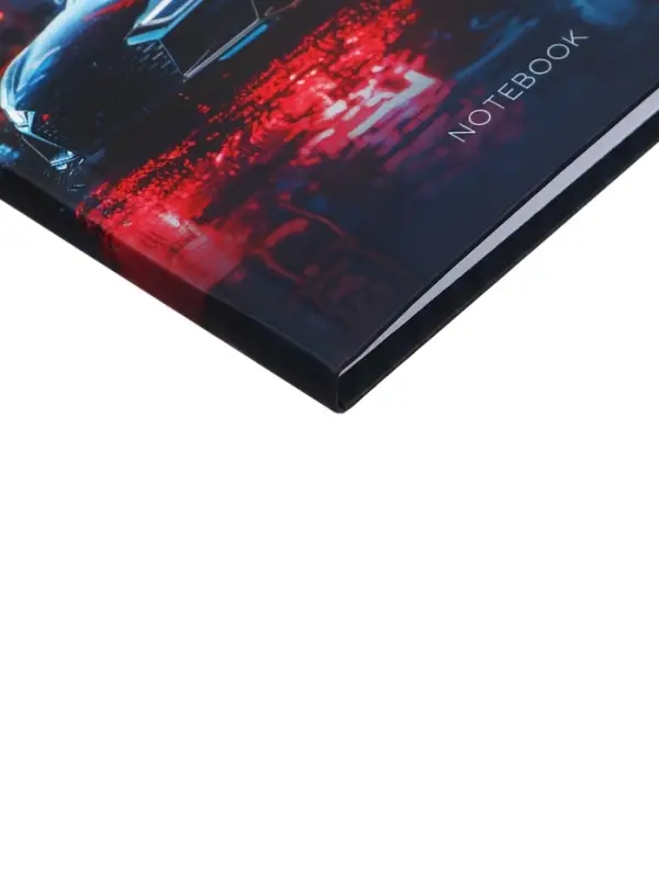 Блокнот А6, 64 листа в клетку Sportcar, твёрдая обложка, матовая ламинация, выборочный лак