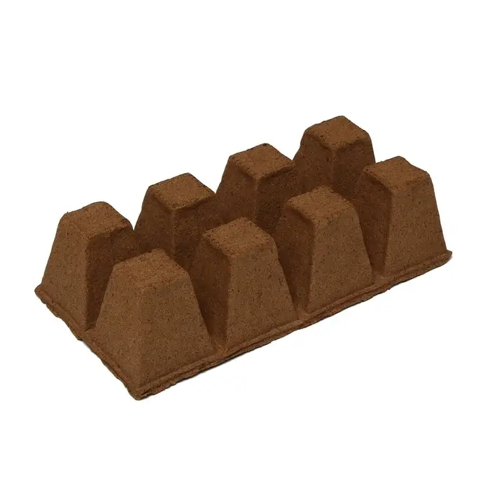 Кассета для рассады, 30 × 15 × 8 см, 8 ячеек по 150 мл, торф, 6 × 6 см