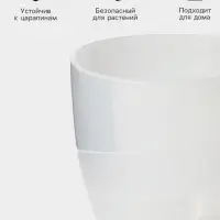 Кашпо для цветов со вставкой &laquo;Грация&raquo;, 2.8 л, прозрачное