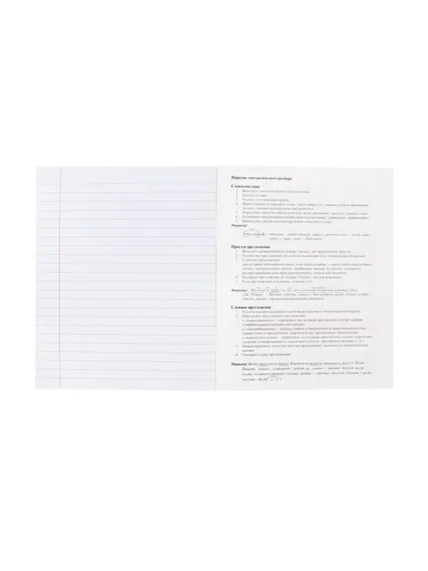 Тетрадь 48 листов в линию &laquo;Приключения кота Пирожка&raquo; РУССКИЙ ЯЗЫК, обложка мелованная бумага, с интерактивным справочником, блок офсет