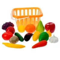 Игровой набор продуктов &laquo;Фрукты и овощи&raquo; в корзине, 17 предметов, МИКС