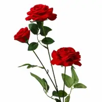 Цветы искусственные &laquo;Роза триада&raquo;, 7&times;62 см, красные