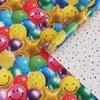 Бумага упаковочная глянцевая двухсторонняя &laquo;Шары&raquo;,  50 х 70 см