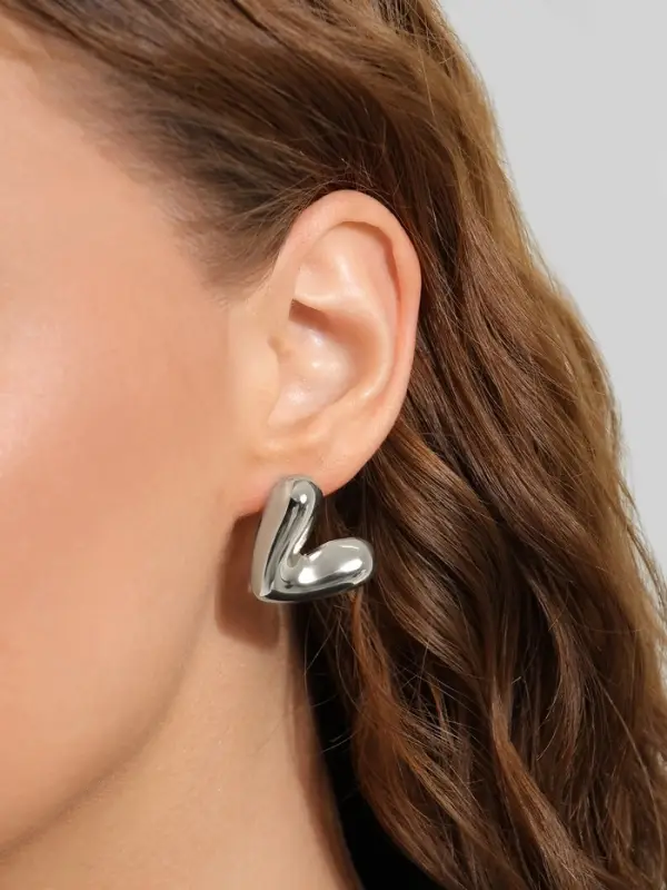 Серьги QF &laquo;Сердечки&raquo;, набор 3 пары, розовый в серебре