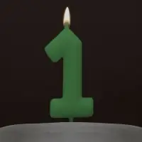 Свеча для торта, цифра «1», светится в темноте, 3,8 х 8 см