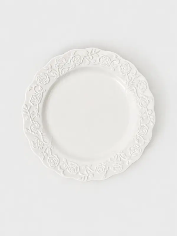 Тарелка Garden rose, d=20 см, фарфор, белая