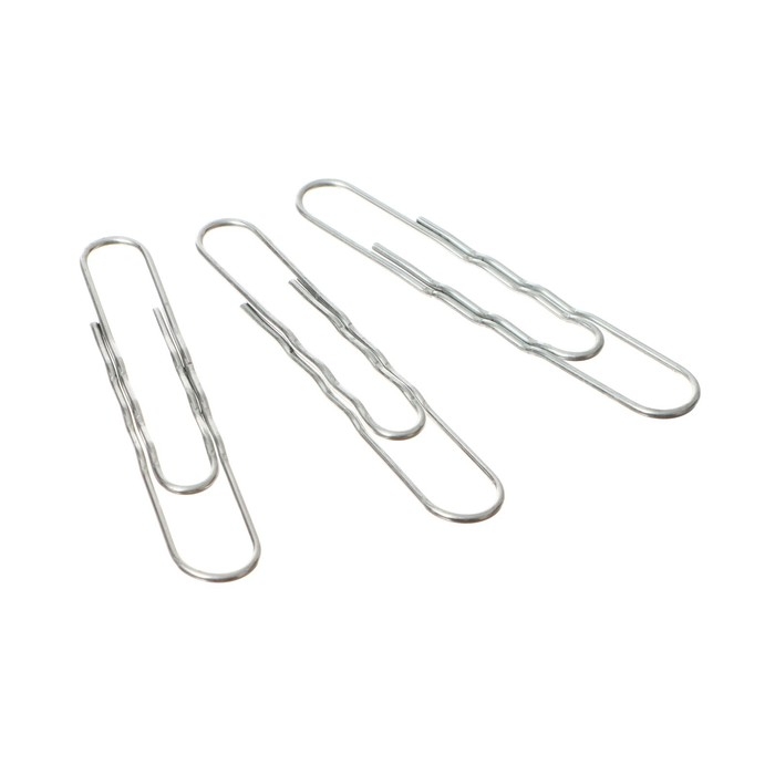 Скрепки канцелярские GLOBUS, 40 шт., 75 мм, оцинкованные, гофрированные Скрепки канцелярские GLOBUS, 40 шт., 75 мм, оцинкованные, гофрированные