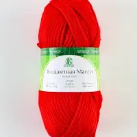Пряжа &laquo;Бюджетная Макси&raquo; 40% шерсть, акрил 60%. 140 м/150 г (046 красный)