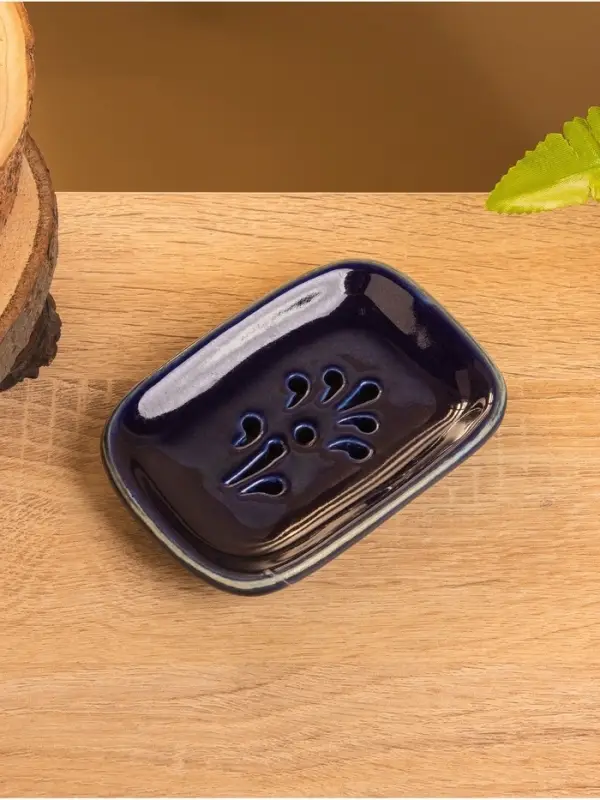 Мыльница &laquo;Цветок&raquo;, 12&times;8&times;2 см, керамика, синяя