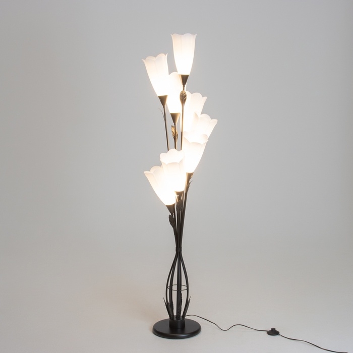 Торшер  Торшер "Букет" 8хE27 40Вт черный 35х28х168 см