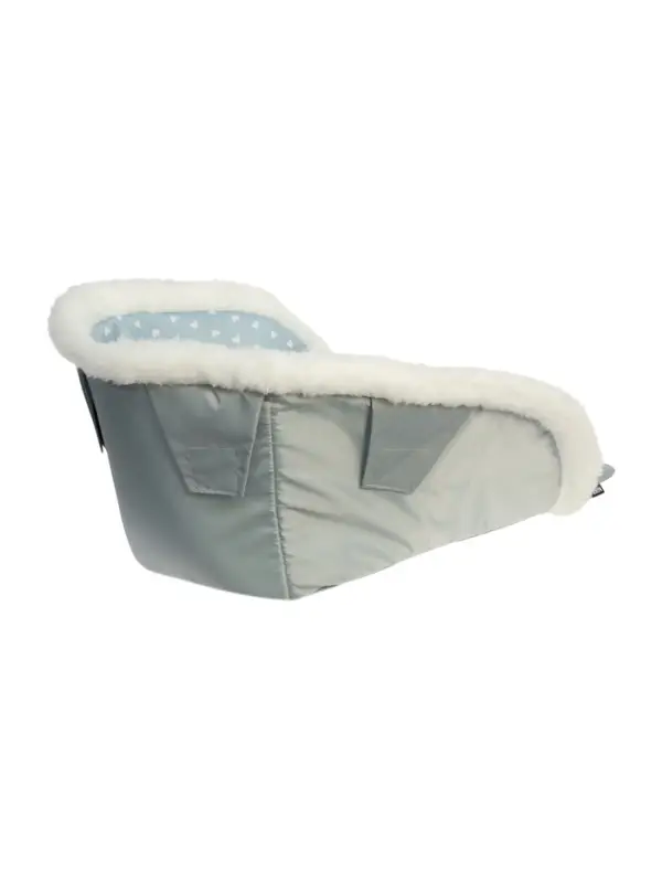 Сиденье для санок Nika Kids, универсальное, серое с сердечками