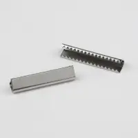 Наконечник-зажим для стропы, 5.8×25 мм, 10 шт., цвет серебряный