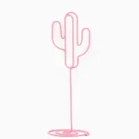 Подставка под ценник, фото «Кактус», с зажимом, 3.5×4×11 см, розовый