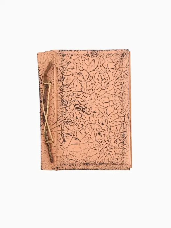 Блокнот в твёрдой обложке плетёный, 48 листов, 14&times;18&times;2 см, бежевый
