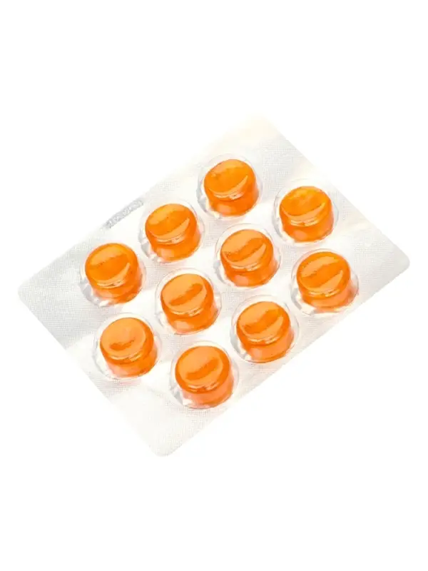 Карамель леденцовая &laquo;Облепиха и мёд&raquo;, с живицей кедра и прополисом, блистер, 10 шт.