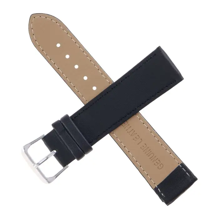 Ремешок для часов &laquo;Соломон&raquo;, 20 мм, натуральная кожа, длина 20 см, чёрный