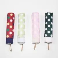 Зонт механический &laquo;Горох&raquo;, эпонж, 4 сложения, 8 спиц, R=49/56 см, d=98 см, МИКС