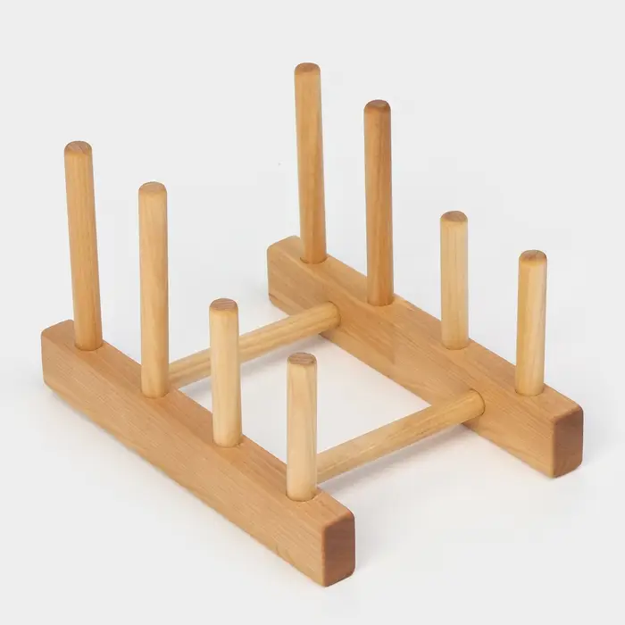 Подарочный набор посуды Adelica &laquo;Мечта хозяйки&raquo;, доска разделочная d=28 см, блюдо для подачи d=24 см, менажница d=20 см, подставка, дерево берёза