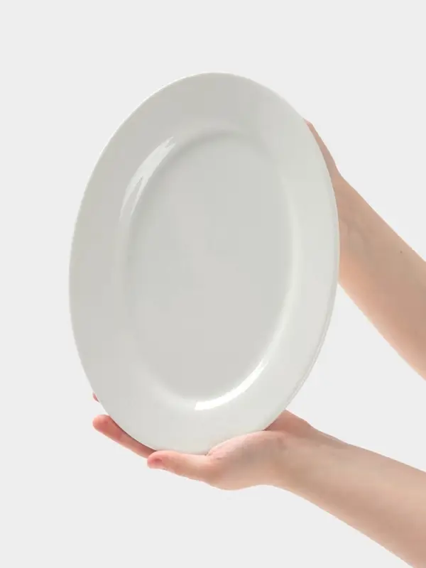 Тарелка Hanna Kn&ouml;vell, d=30 см, овальная, фарфор, белая