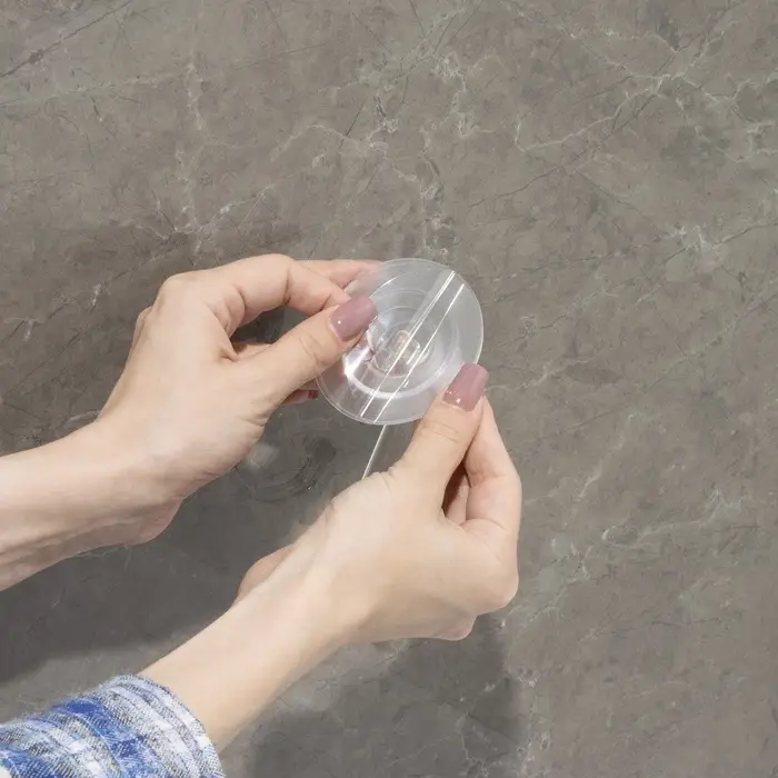 Держатель - крючок самоклеящийся Доляна Elemental, 11&times;6.5&times;6.5 см, прозрачный