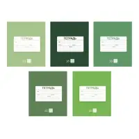 Тетрадь 18 листов в клетку Calligrata "Однотонная Новая Школьная", обложка мелованная бумага, ВД-лак, блок офсет, белизна 95%, МИКС