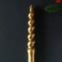 Свеча витая "LUXURY" 25*180 мм, лакированная, золото Свеча витая "LUXURY" 25*180 мм, лакированная, золото