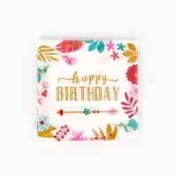 Салфетки бумажные &laquo;Happy birthday&raquo;, 33&times;33 см, 20 шт.