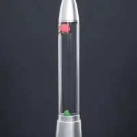 Лава - лампа RISALUX &laquo;Ракета-аквариум&raquo;, подсветка, RGB, от сети 220 В, серебристая, 10&times;10&times;60 см