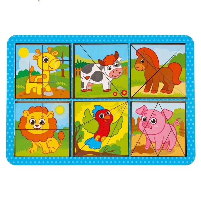 Головоломка геометрическая деревянная Лесная мастерская &laquo;Животные&raquo;, двусторонние