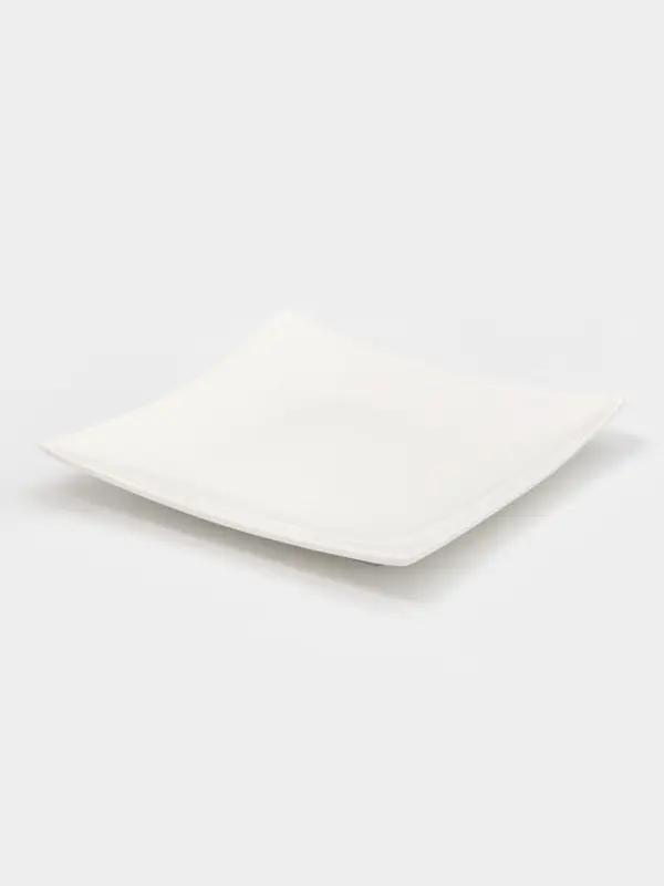 Блюдо для подачи Magistro «Квадрат Бланш», d=26 см, фарфор, белое Блюдо для подачи Magistro «Квадрат Бланш», d=26 см, фарфор, белое
