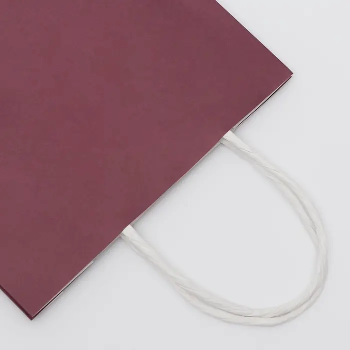 Пакет крафт винный, круглая ручка, 18×8×25 см, 120 г