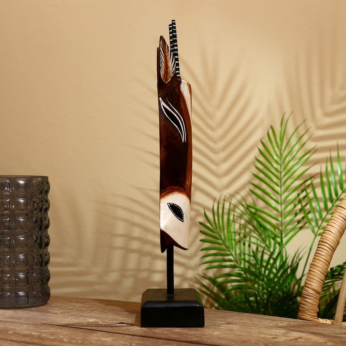 Маска Маска "Зебра" на подставке, албезия 45 см