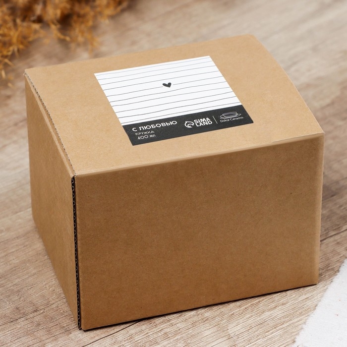 Кружка керамическая «С любовью», 400 мл, цвет белый Кружка керамическая «С любовью», 400 мл, цвет белый