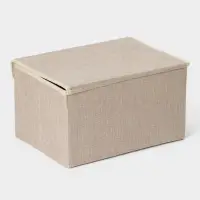 Короб стеллажный для хранения с крышкой LaDо́m &laquo;Франческа&raquo;, 33&times;24&times;18.5 см, бежевый
