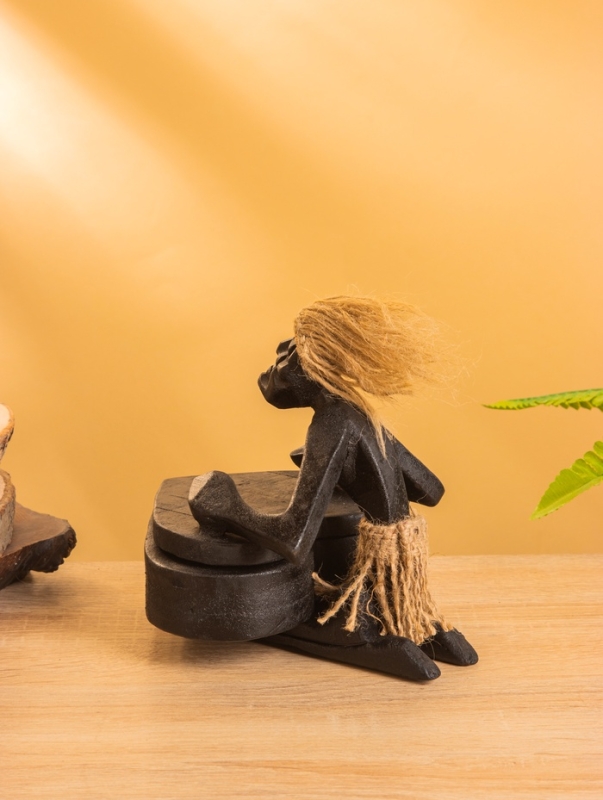 Шкатулка «Абориген хранитель», 14×15×16 см, дерево