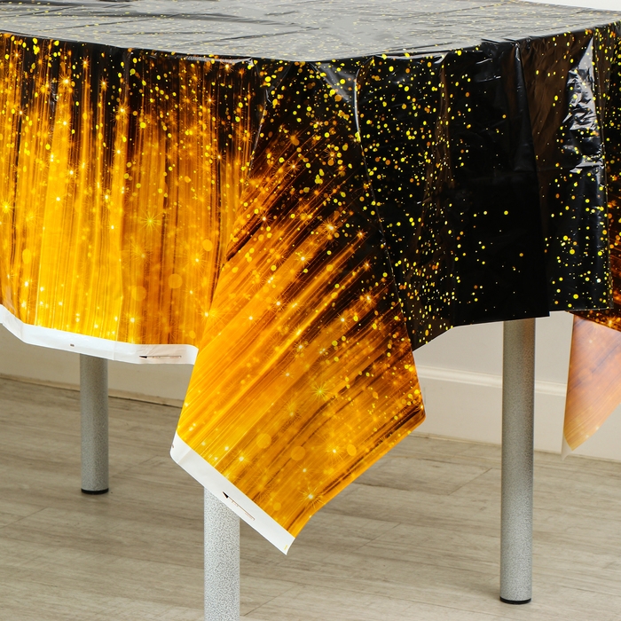 Скатерть одноразовая Скатерть одноразовая "Золото" 180х137