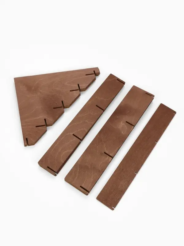 Подставка под открытки 12 ячеек, 34.5&times;23&times;25 см, толщина 3 мм, коричневый