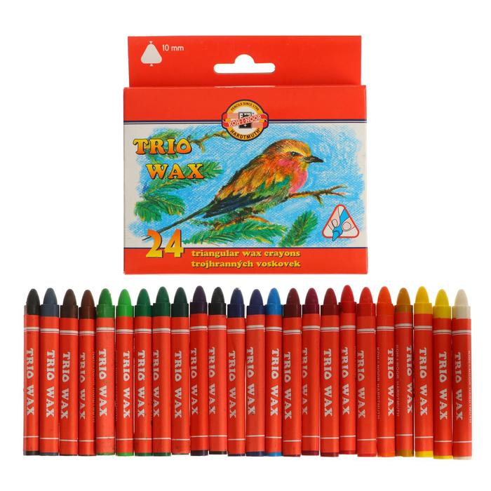 Мелки восковые 24 цвета TRIO Мелки восковые 24 цвета TRIO