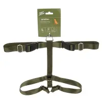 Шлейка для животных тм VETTA, нейлон, хаки/беж, обхват шеи 40-64см, обхват груди 50-74см, размер L