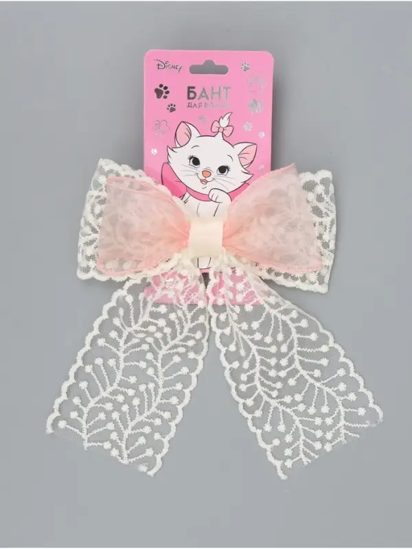 Бант для волос на заколке с вышивкой, Коты аристократы Бант для волос на заколке с вышивкой, Коты аристократы