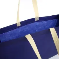 Сумка пляжная без застёжки, 45&times;12&times;35 см, однотонная, синяя