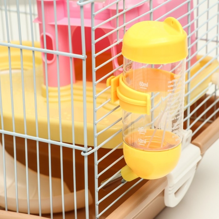 Клетка для грызунов Клетка для грызунов "Пижон", укомплектованная с замком, 37 х 27 х 30 см, коричневая