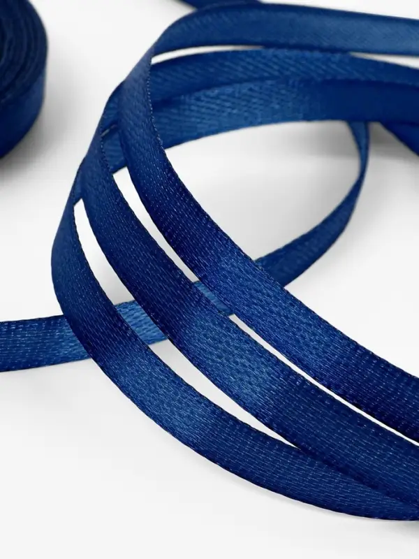 Лента атласная, 6 мм, 23±1 м, синяя №120
