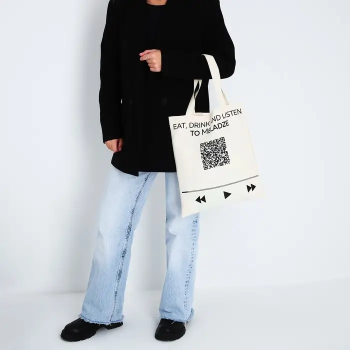 Шопер «Плей-лист», без молнии, без подклада, цвет бежевый Шопер «Плей-лист», без молнии, без подклада, цвет бежевый