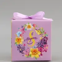 Коробка подарочная складная, упаковка, &laquo;С 8 Марта&raquo;, 12&times;12&times;12 см