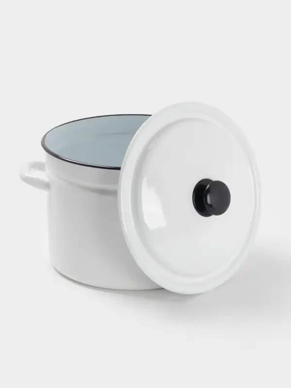 Кастрюля цил.борт. 9 л белая (без декора)