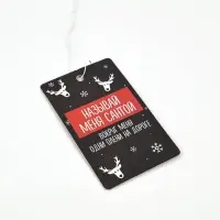 Ароматизатор бумажный «Называй меня Санта», новая машина