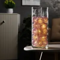 Гирлянда &laquo;Нить&raquo; 5 м с насадками &laquo;Клубки фиолетовые&raquo;, IP20, прозрачная нить, 20 LED, свечение тёплое белое, 220 В