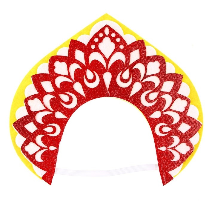 Кокошник карнавальный «Варвара-краса» из фетра, с блёстками Кокошник карнавальный «Варвара-краса» из фетра, с блёстками